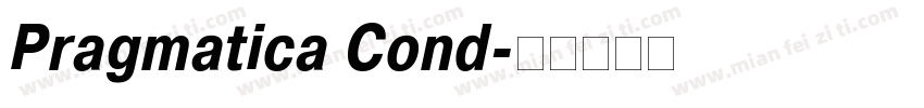 Pragmatica Cond字体转换